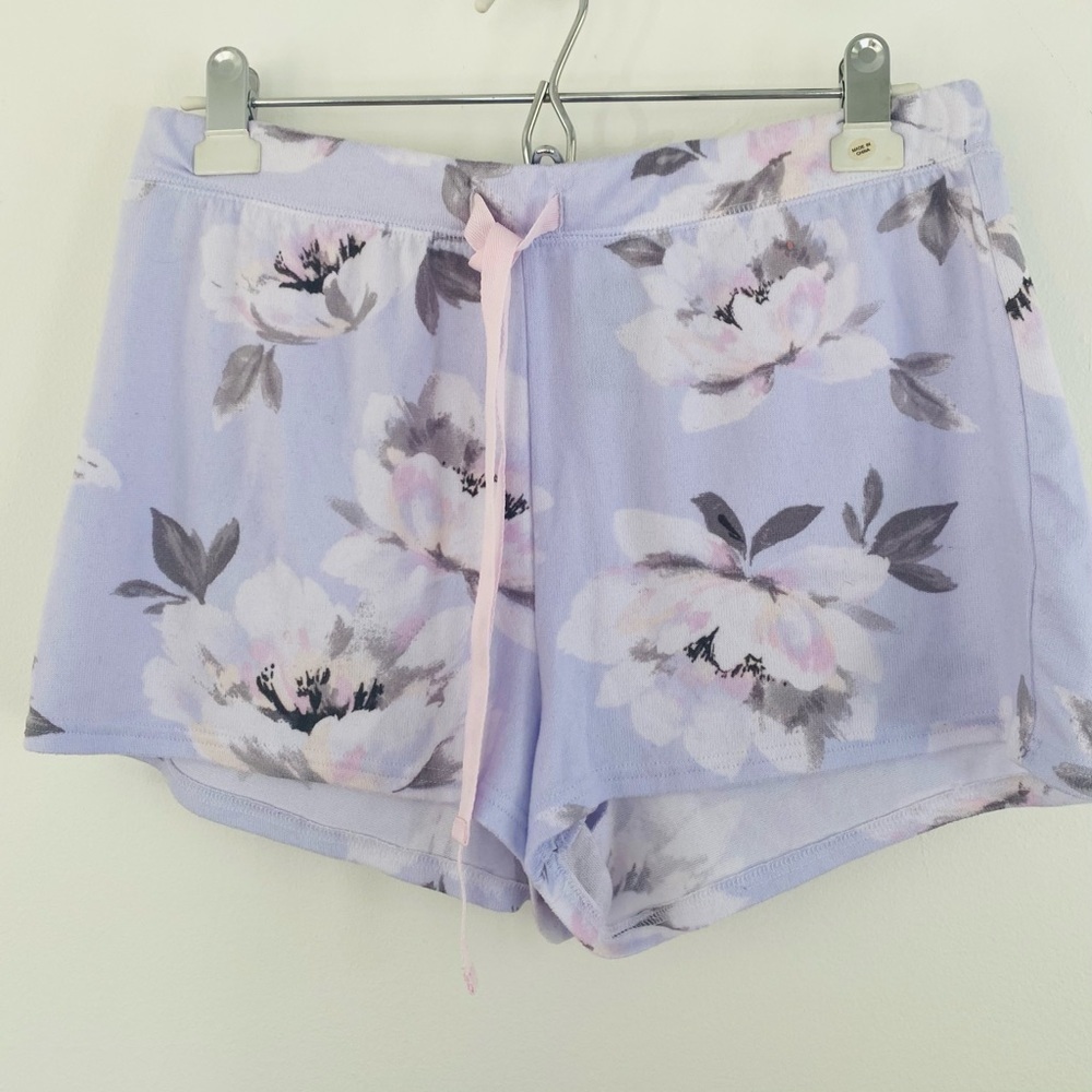 Laura Ashley Lilac Floral Pajama Shorts - Soft & Cozy Loungewear